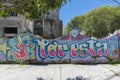 Mural sign in the Floresta Quito neighborhood