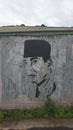 The Mural of Soekarno - First President of Indonesia