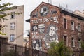 Mural street art by unidentified artist in jewish quarter Kazimierz.