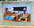 Teacher and Her Pupils On A Bridge Underpass On James Rd in Memphis, Tn