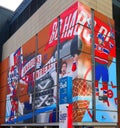 Mural tell the story of Montreal Canadiens hockey team Royalty Free Stock Photo
