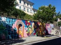 Mural, on the wall of the city of Castellanza, province of Varese, Italy