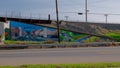 Mural on wall of Marysville Train Trestle