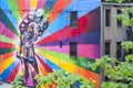 A Mural on the wall in New York, NY Royalty Free Stock Photo