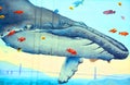 Mural whale Monterey