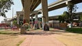 Murals on bridge pillar at Chicano Park San Diego California