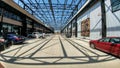 Murals on Beloit Iron Works Building with Iron Canopy - Wisconsin Royalty Free Stock Photo