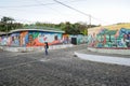 Murals on homes at Conception de Ataco in El Salvador