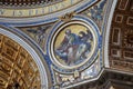 Murals, mosaic and paintings on the ceiling of the Saint Peter b Royalty Free Stock Photo