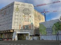 Murals on the old Samaritaine department store under refurbishment, Paris