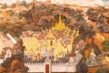 Murals at Wat Phra Kaew Royalty Free Stock Photo