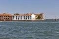 Murano island harbor old architecture, Venice, Italy.