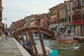 Murano Island, Venezia, Italy - July 06, 2019: Streets and canals of Murano Island known for its glass-making tradition