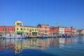 Murano island, colorful houses, waterfront, Venice, Italy