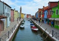 Murano island, view on the canal in the middle of the city
