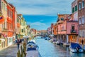 Murano islands with bridge across water canal