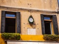 MURANO, ITALY - AUGUST 19, 2016: Famous architectural monuments and colorful facades of old medieval buildings close-up Royalty Free Stock Photo