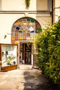 MURANO, ITALY - AUGUST 19, 2016: Famous architectural monuments and colorful facades of old medieval buildings close-up Royalty Free Stock Photo