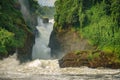 Murchison Falls in Uganda, closeup view of main fall Royalty Free Stock Photo