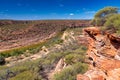 Murchison River and Canyon aerial view in Kalbarri National Park, Western Australia Royalty Free Stock Photo