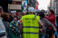 Murcia September 2012, man with yellow vest that says