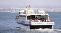 Murcia, Spain, August, 28, 2019: Family having fun in a yacht sailing through the mediterranean sea Royalty Free Stock Photo