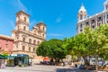 MURCIA, SPAIN, JUNE 19, 2019: Plaza Santo Domingo in Spanish town Murcia, Spain