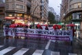 MURCIA, SPAIN - March 08 2021: Manifestation for women`s day