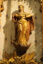 Virgin Mary sculpture in a church