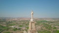 MURCIA, SPAIN - SEPTEMBER 24, 2018. Statue of Christ, aerial view Royalty Free Stock Photo