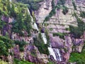 Murgbachfall waterfall on the Murgbach stream and under the Mittlerer Murgsee lake Royalty Free Stock Photo