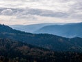 Murgtal landscape in Forbach with blue tint