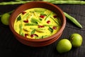 Muringakka manga green mango curry Royalty Free Stock Photo