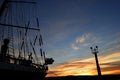 Murmansk, Russia-October 2010: the city of Murmansk. Ship in the port of Murmansk. The four-masted Sedov barque is a training Royalty Free Stock Photo