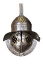 Murmillo helmet. Ancient roman gladiator reconstruction