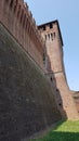 Muro esterno Rocca Sforzesca - Soncino Castle in Cremona Italy Royalty Free Stock Photo