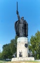 Murom, Russia - July 19, 2010: Monument to Ilya Muromets on the bank of the Oka River