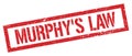 MURPHY`S LAW red grungy rectangle stamp