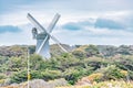 Murphy Windmill in Golden Gate Park, San Francisco, beautiful landscape. Travel concept, landmarks, architecture