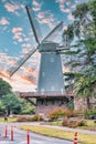 Murphy Windmill in Golden Gate Park, San Francisco, beautiful landscape. Travel concept, landmarks, architecture
