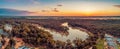 Murray River bend at sunset. Royalty Free Stock Photo