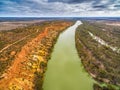 Murray River flowing into the horizon. Royalty Free Stock Photo