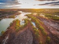 Murray River and native vegetation. Royalty Free Stock Photo