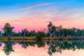 Murray river at sunset, Riverland, South Australia Royalty Free Stock Photo