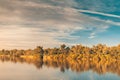 Murray river at sunset Royalty Free Stock Photo