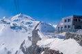 Exterior of the Piz Gloria revolving restaurant on a daylight circa Murren, Switzerland