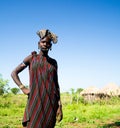 Mursi tribe woman at Omo valley, Ethiopia Royalty Free Stock Photo