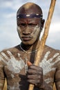 Mursi warrior in South Omo, Ethiopia