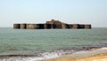 Murud-Janjira Fort situated on an oval-shaped rock off the Arabian Sea coast near the port town of Murad, 165 km or 103 mi south