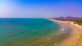 Aerial view of Scenic Murudeshwar beach in Karnataka, India